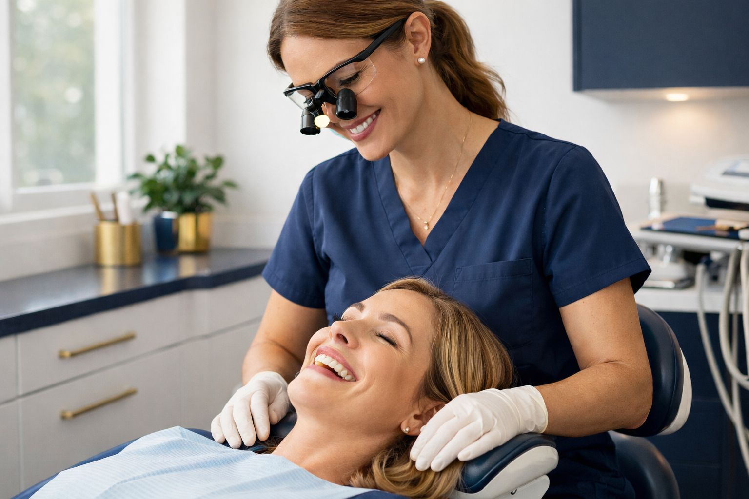 Comfortable dental cleaning experience at Cannady Dental