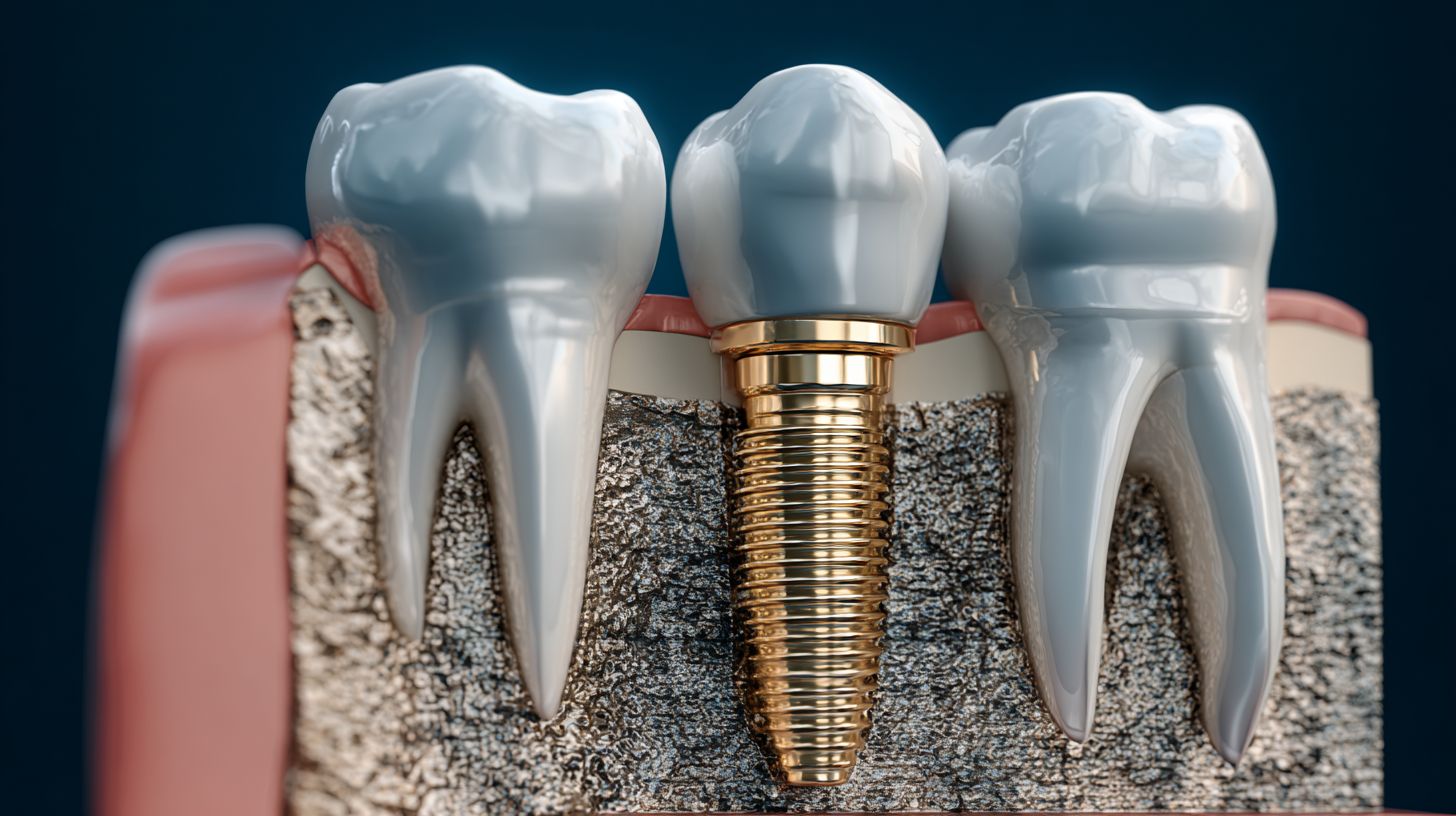 Dental implant illustration showing permanent tooth replacement